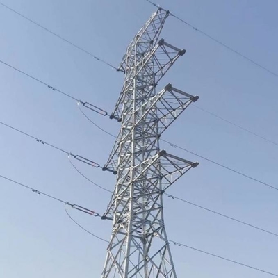 Power Transmission Line Angle Steel Tower Q235B Electrical Galvanized