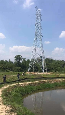Site Project Transimission Line Steel Tower Four Legged Electrical
