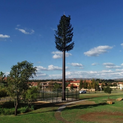 Galvanized Steel Monopole Towers Mobile Camouflage Pine Tree