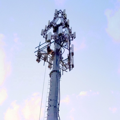 Telecom Galvanized Guyed Mast With Related Accessories