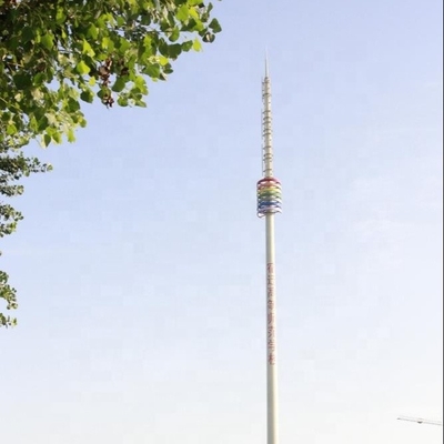 Telecommunication Steel Monopole Tower With Hot Dip Galvanized