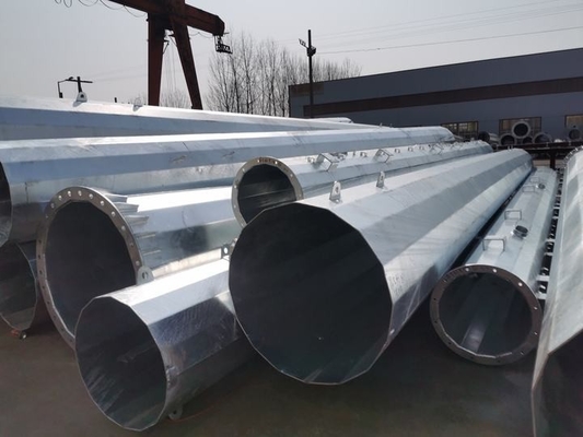 Steel Monopole Tower For Telecom Hot Dip Galvanized