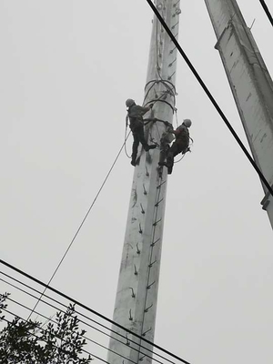 Steel Q345 Monopole Communication Tower Hot Dip Galvanized