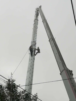 Steel Q345 Monopole Communication Tower Hot Dip Galvanized