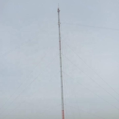 Telecom GSM Antenna Steel Monopole Tower With Galvanized