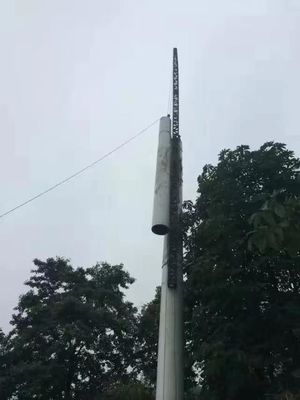 Telecom GSM Antenna Steel Monopole Tower With Galvanized