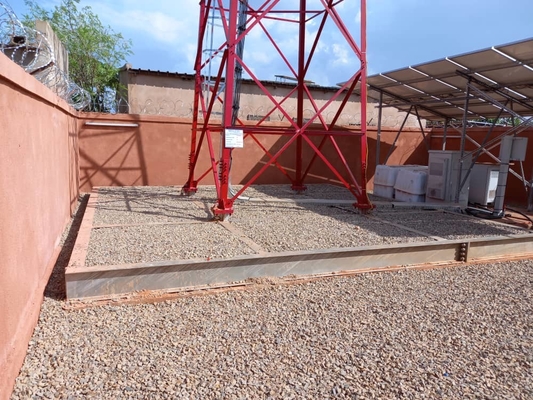 Monopole Communication Guyed Mast Steel Tower 20m High