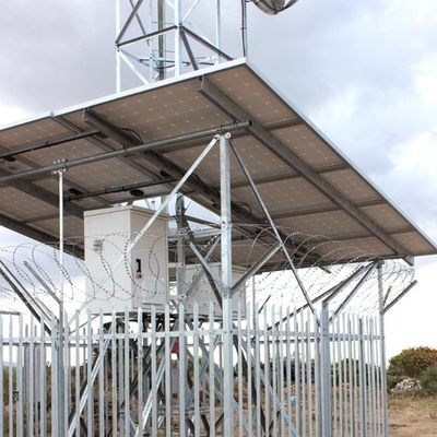 Hot Dip Galvanized Steel Q345 Q235 Mobile Tower For Telecommunication