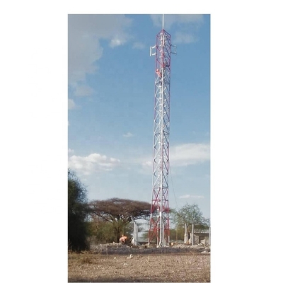 Q345 Q235 Steel Rooftop Tower For Telecommunication Hot Dip Galvanized