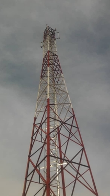 Rooftop Telecom Tower With Bracket Lightning Rod Fall Arrest Aviation Light