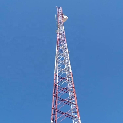 80m 3 Legged Tubular Steel Tower For Telecommunication