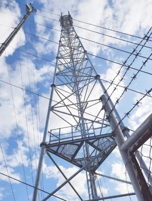 3 Legged Tubular Communication Steel Tower Galvanized
