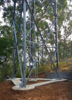 Steel Lattice Tubular Telecom Mobile Antenna Tower 3 Or 4 Legged