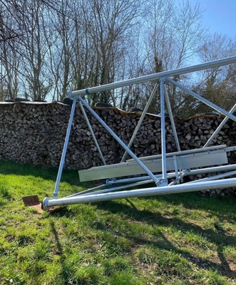 50m Hot Dip Galvanized Steel Angle Tubular Tower With Bracket Fall Arrest